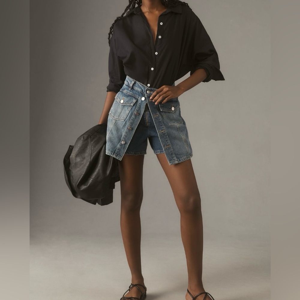 Anthropologie Pilcro Country Denim Skorts - Picture 5 of 13